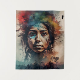 Tapete De Parede Espírito Tribal Nativo