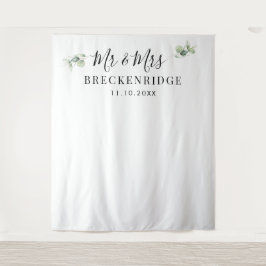 Tapete De Parede Esquema de Casamento Minimalista de Aquarela Verde