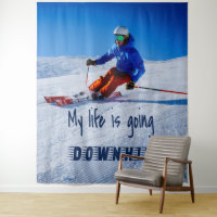 Esqui descida Engraçado Esqui Motivacional de Neve