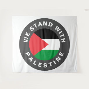 Tapete De Parede Estamos com a bandeira da Palestina e o texto pers
