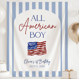 Tapete De Parede Estandarte de Aniversário de Menino Americano