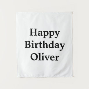 Tapete De Parede Estandarte de Aniversário Personalizado Nome Bande
