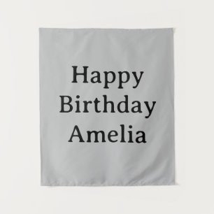 Tapete De Parede Estandarte de Aniversário Personalizado Nome Bande