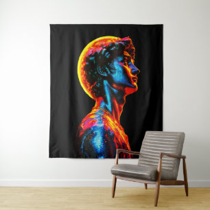 Tapete De Parede Estátua de David em Neon
