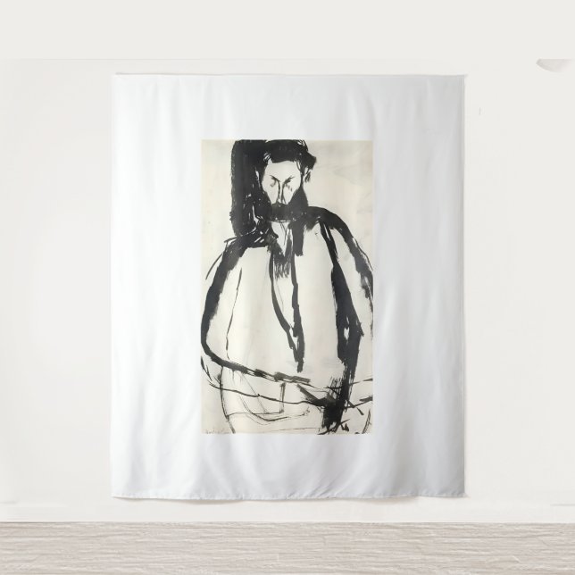 Tapete De Parede estilo artístico de Amedeo Modigliani (Frente)