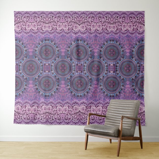Tapete De Parede Estilo de Boho Roxo (In Situ (Horizontal))