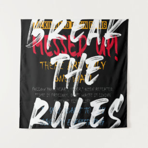 Tapete De Parede Estilo de rua urbana Quebre o slogan impressão wi
