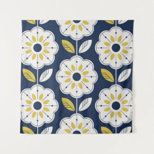 Tapete De Parede Estilo Escandinavo Floral Padrão Invisível