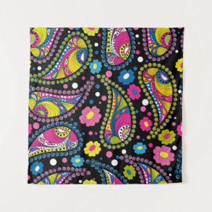 Tapete De Parede Estilo tribal paisley, padrão étnico perfeito.