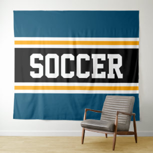 Tapete De Parede Estirpes Amarelas Negras - Atlíticas - SOCCER