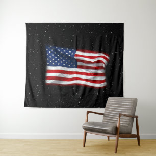 Tapete De Parede Estrelas e Stripes Bandeira Americana Patriótica