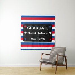 Tapete De Parede Estrelas Patrióticas & Listras de Graduação