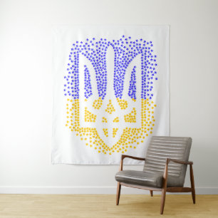 Tapete De Parede Estrelas ucranianas de dispersão de trizub