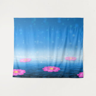 Tapete De Parede Ethereal Fantasy Lake with Floating Pink Lotus