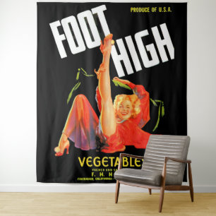 Tapete De Parede Etiqueta da caixa vegetal Foot High Vegetais da d