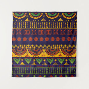 Tapete De Parede Etno Tribal: Design de padrão sem costura.