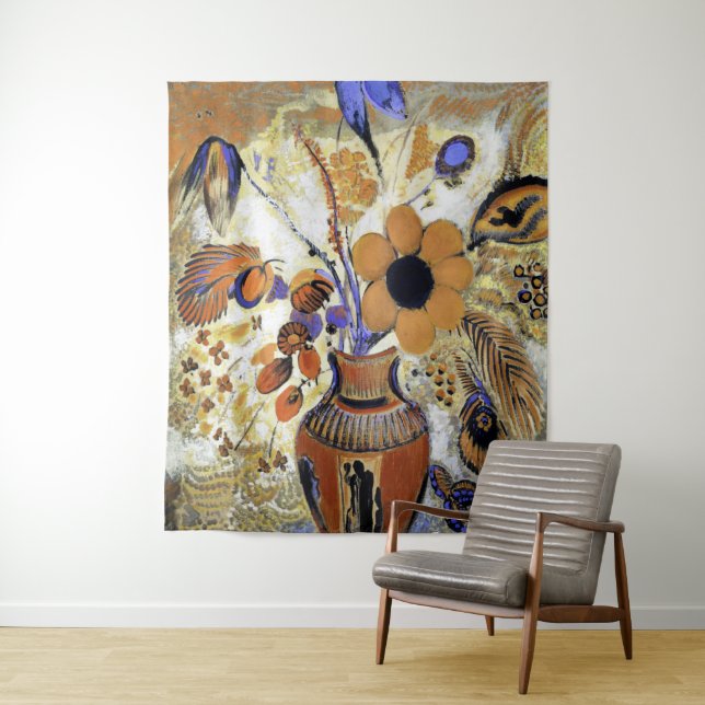 Tapete De Parede Etruscan Vase com Flores, Redon (In Situ)