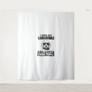 Tapete De Parede Eu Abraço O Meu Labradoodle Para Que Eu Não Engrac