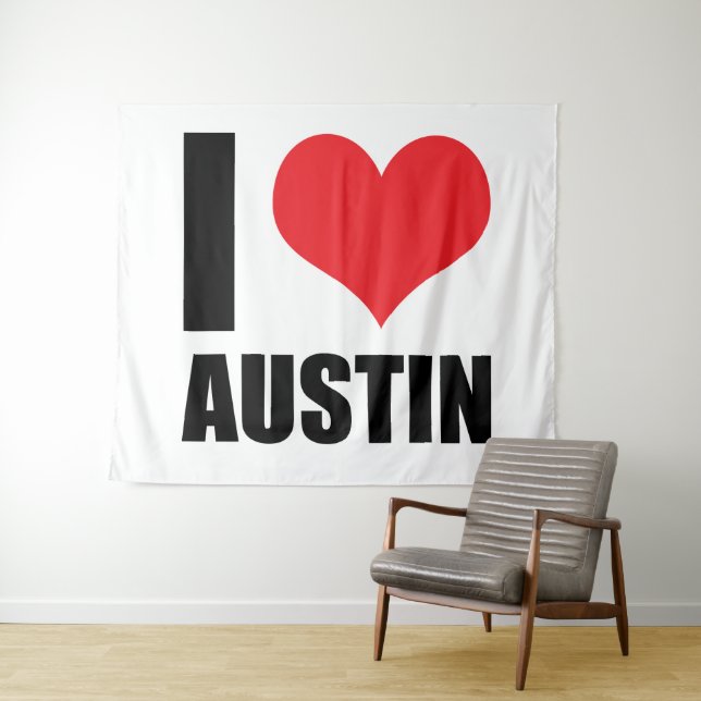 Tapete De Parede Eu amo Austin (In Situ (Horizontal))