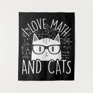 Tapete De Parede Eu Amo Matemática E Gatos Gatinho Fofo Gato