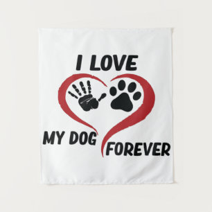 Tapete De Parede Eu amo meu travesseiro decorativo de cachorro