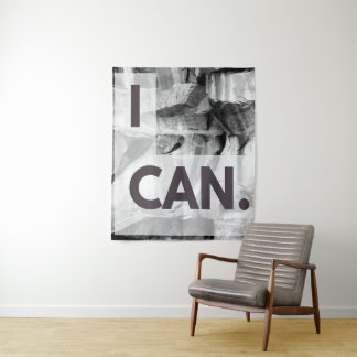 Tapete De Parede Eu Consigo Cinza Pedona