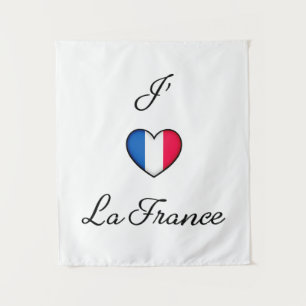 Tapete De Parede "Eu coração a França" Orgulho francês "J'adore