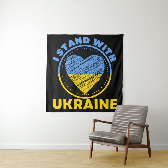 TAPETE DE PAREDE EU FICO COM A UCRÂNIA - APOIO (In Situ)
