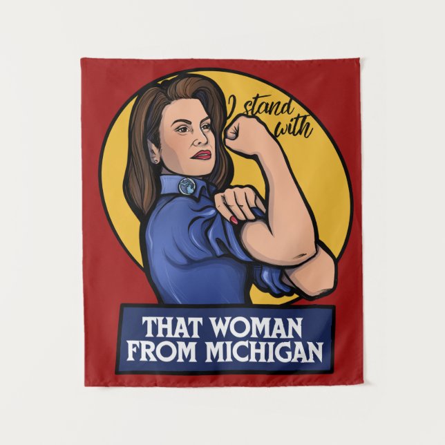 Tapete De Parede Eu fico com aquela mulher de Michigan (Frente)