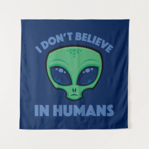 Tapete De Parede Eu Não Acredito Em Humano Cartoon Alien