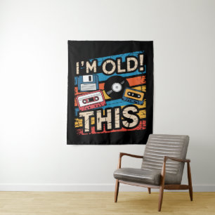 Tapete De Parede Eu Sou Essa Velha Nostalgia de Música Retro Colori