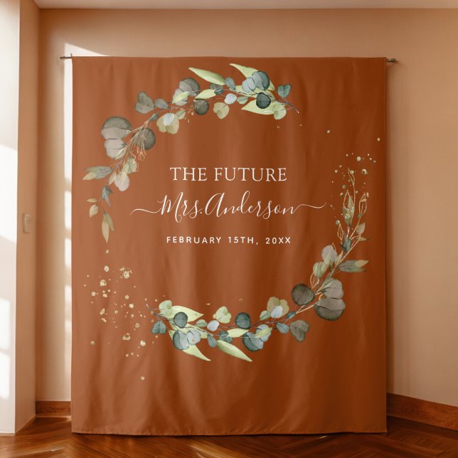 Tapete De Parede Eucalyptus Burnt Orange Future Sra. Backdrop (Criador carregado)