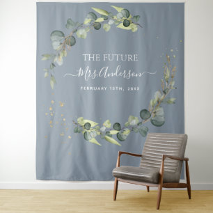 Tapete De Parede Eucalyptus Dusty Blue Future Sra. Backdrop