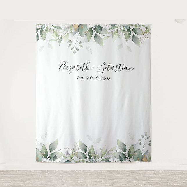 Tapete De Parede Eucalyptus Leaf Greenery Backdrods Casamentos (Frente)