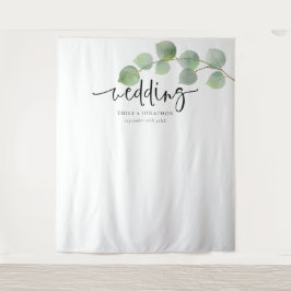 Tapete De Parede Eucalyptus Names Date Weddrop para Fotos