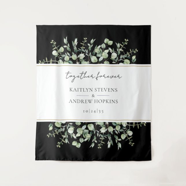 Tapete De Parede Eucalyptus Negro Casados Para Sempre (Frente)