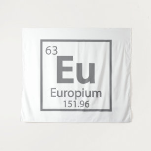 Tapete De Parede Europium - Europe Science Periodic Table design