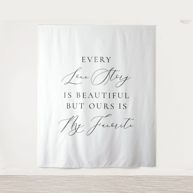 Tapete De Parede Every Love Story Is Beautiful Wedding Backdrop  (Frente)