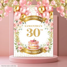Exibição de festa Glamourosa de 30º aniversário em