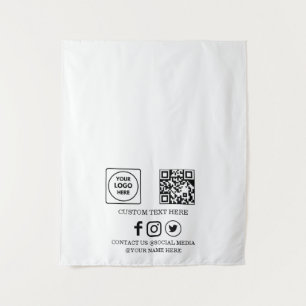 Tapete De Parede Exibição de marcação de código QR de logotipo de n