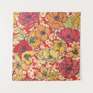 Tapete De Parede Explosão Floral: Tendência Da Vintagem Sem Pernas.