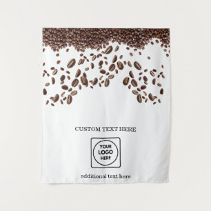 Tapete De Parede Exposição de Logotipo de Marca de Vendedor de Café