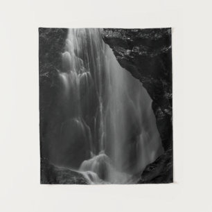 Tapete De Parede Exposição longa da cascata branca e preta