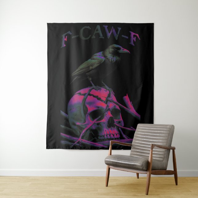 Tapete De Parede F-Caw-F Pássaro Preto Engraçado Corvo (In Situ)
