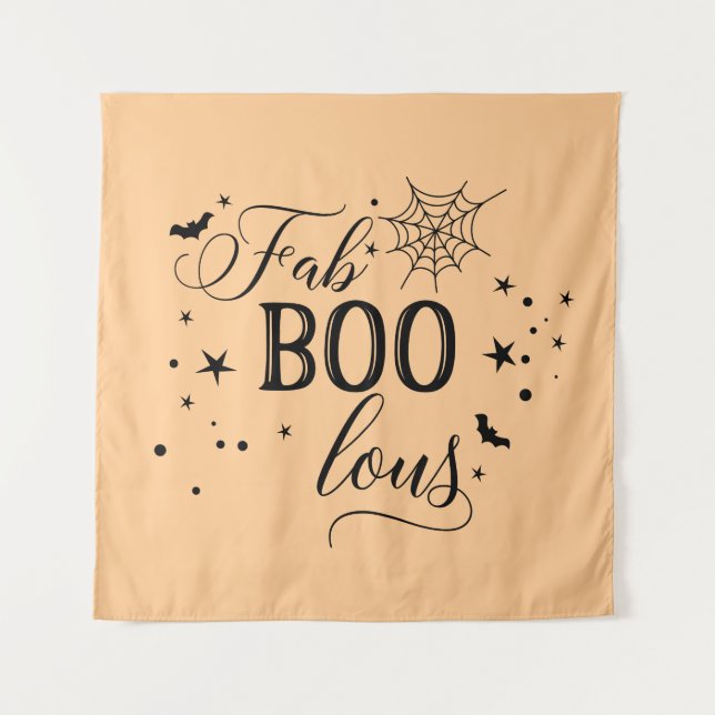 Tapete De Parede FabBOOlous Halloween orange Backdrop party  (Frente)