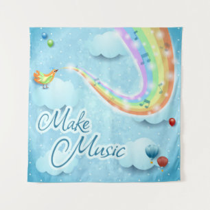 Tapete De Parede Faça música, arte digital