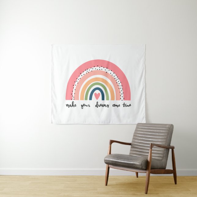 Tapete De Parede Faça seus sonhos se tornarem verdadeiros Arco-Íris (In Situ (Horizontal))