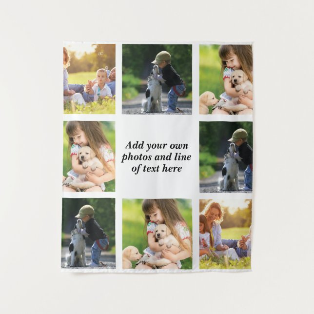 Tapete De Parede Faça sua própria colagem de fotos e texto (Frente)