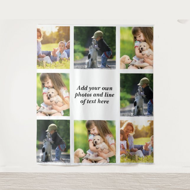 Tapete De Parede Faça sua própria colagem de fotos e texto (Frente)