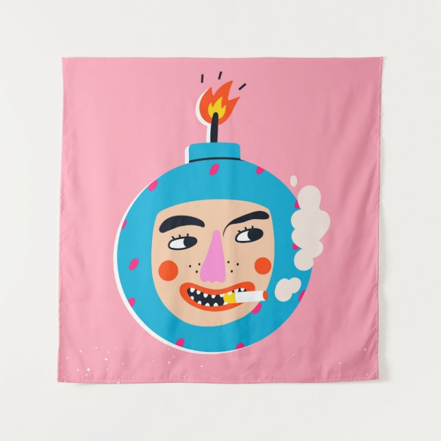 Tapete De Parede face abstrato boom (Frente)